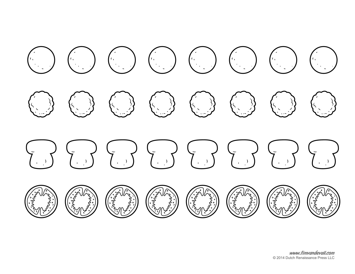 Pizza toppings Tim s Printables