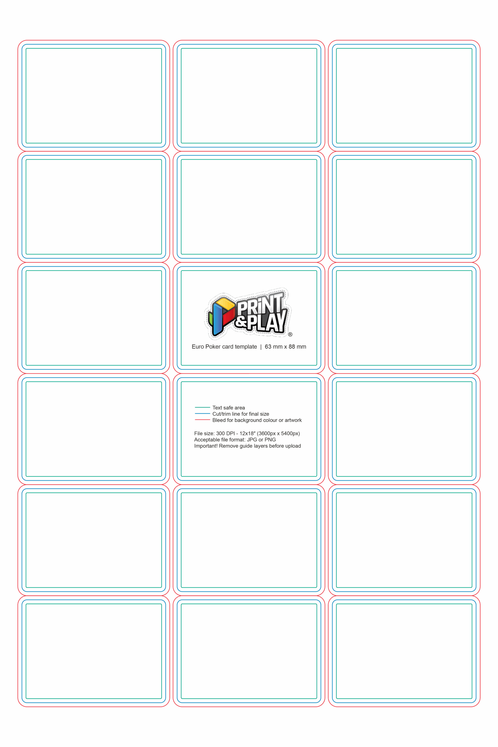 Playing Cards Formatting amp Templates Print amp Play