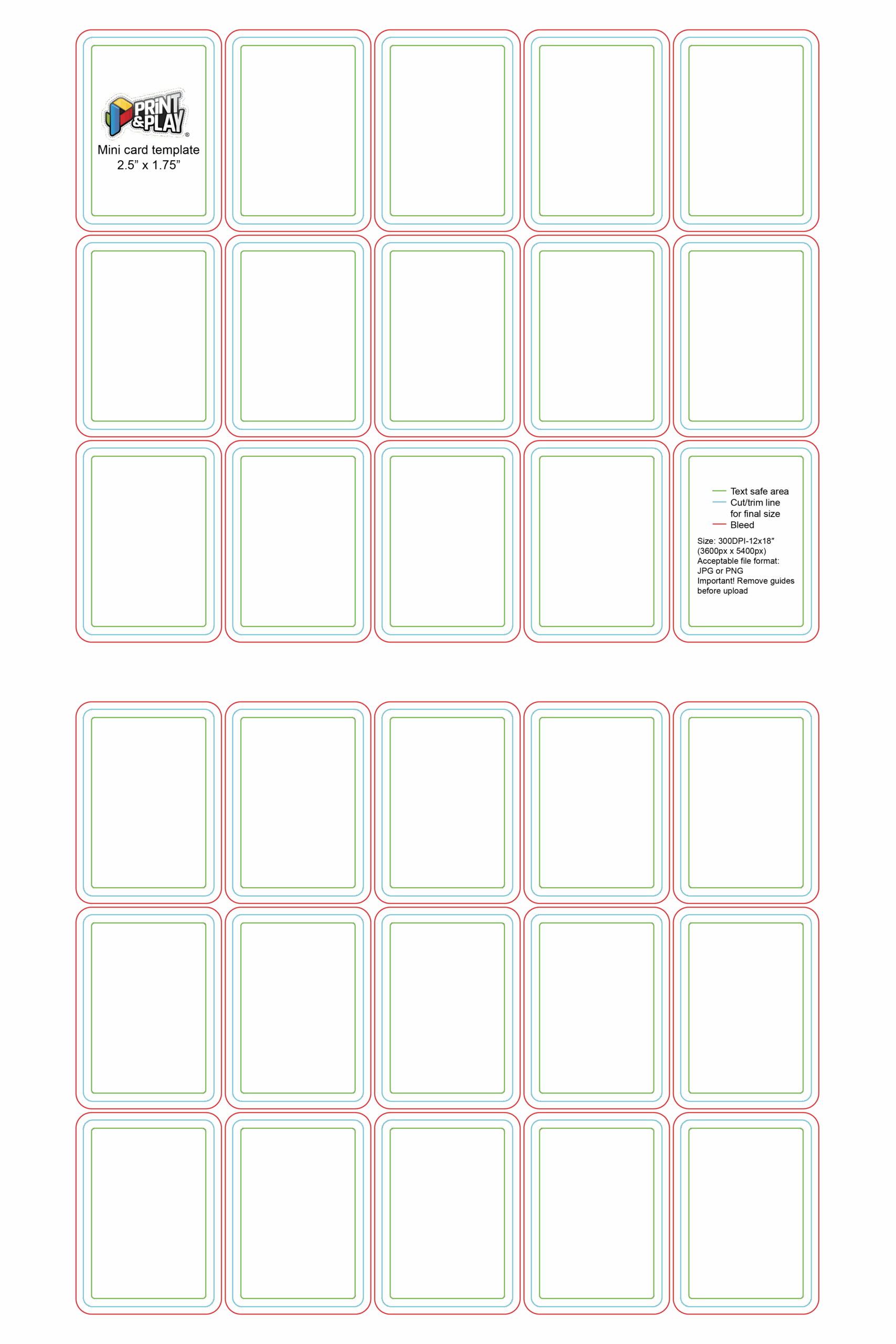 Blank Printable Matching Cards
