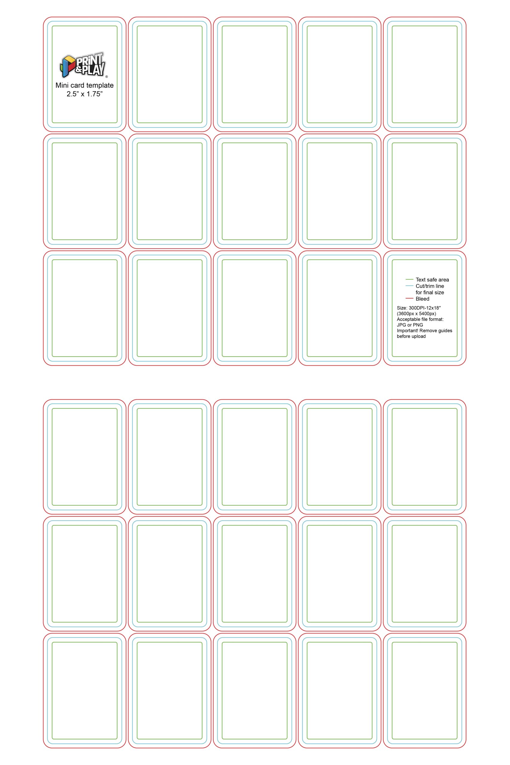 Playing Cards Formatting amp Templates Print amp Play
