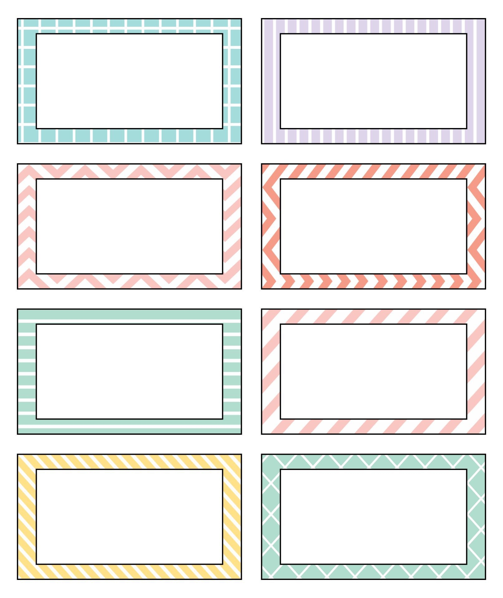 Pls389 Template Blank Name Tag Stickers 200 Pack 8 Per Sheet 