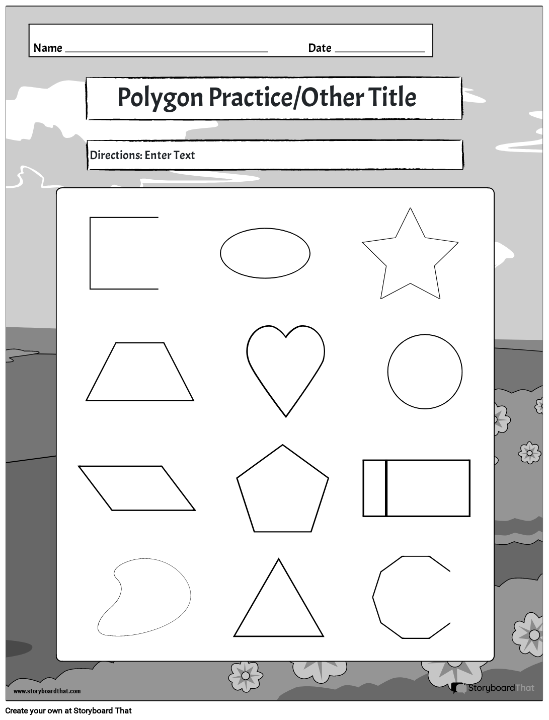 Polygon Worksheets Create amp Print With Storyboard That