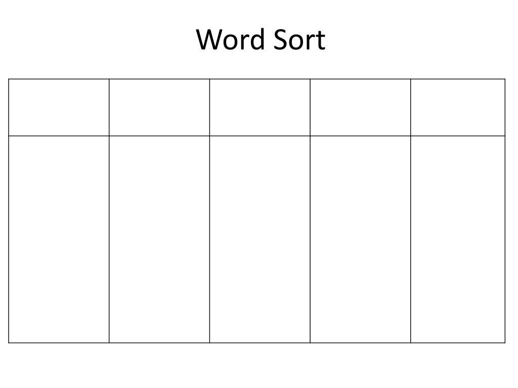 PPT Word Sort PowerPoint Presentation Free Download ID 2563839