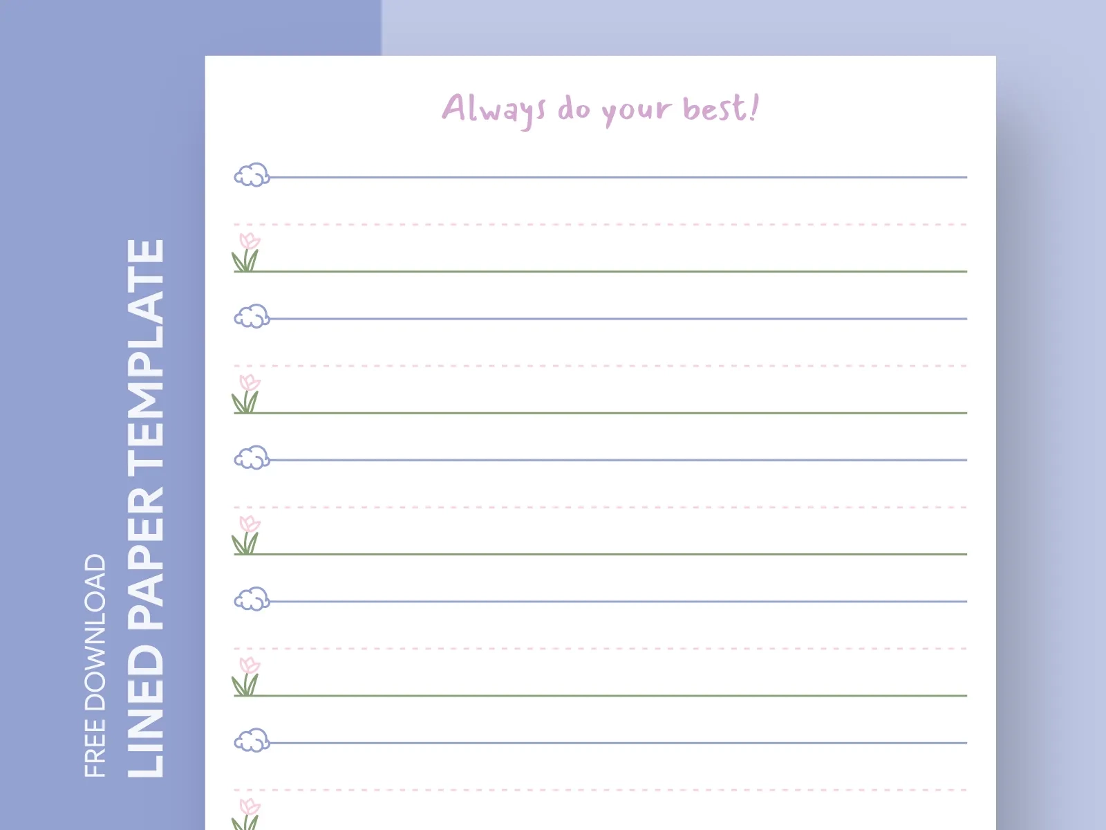 Printable Blank Preschool Writing Page