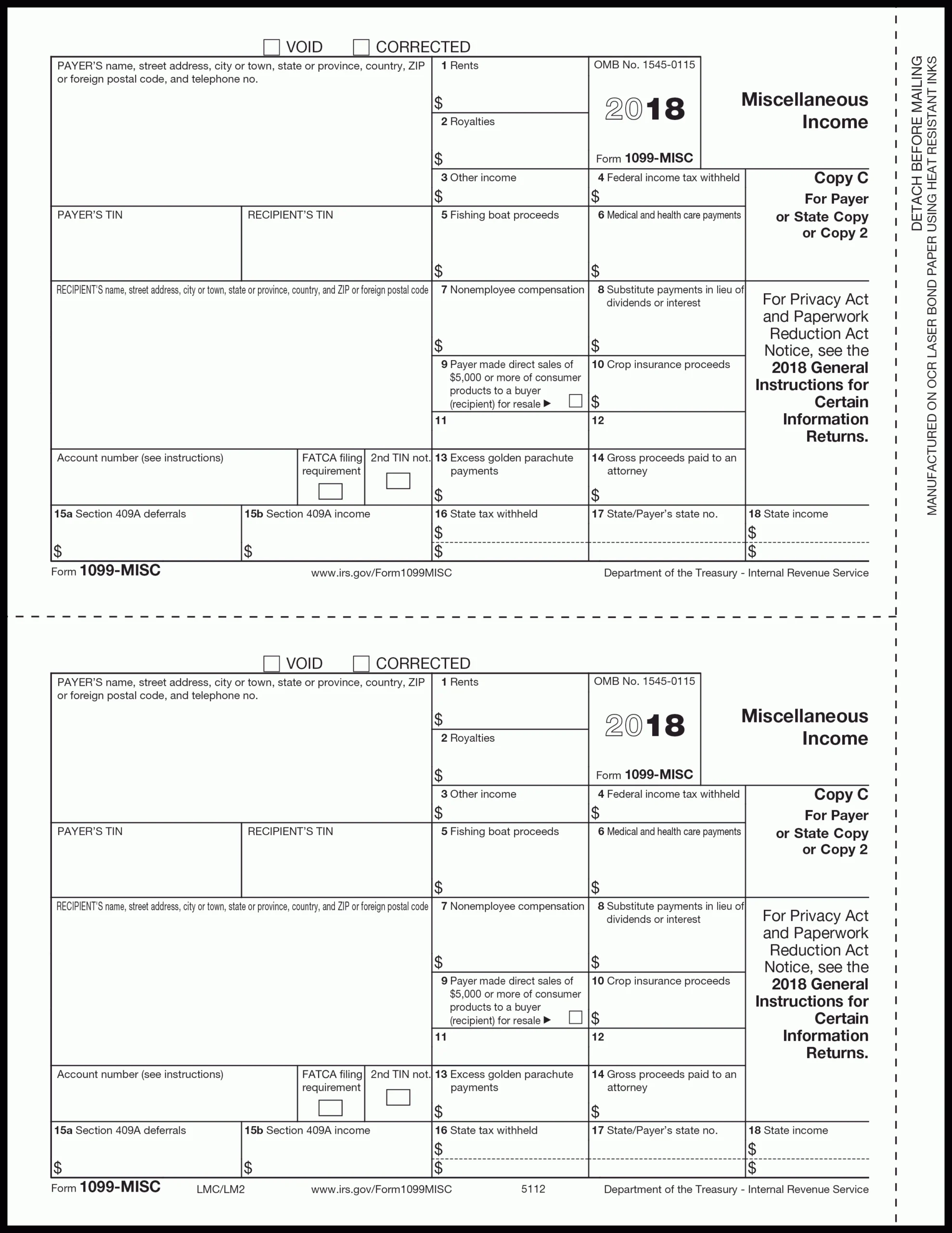 Printable Blank 1099-Misc