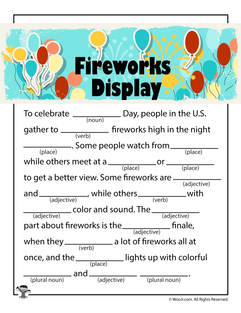 Blank Mad Libs Printable