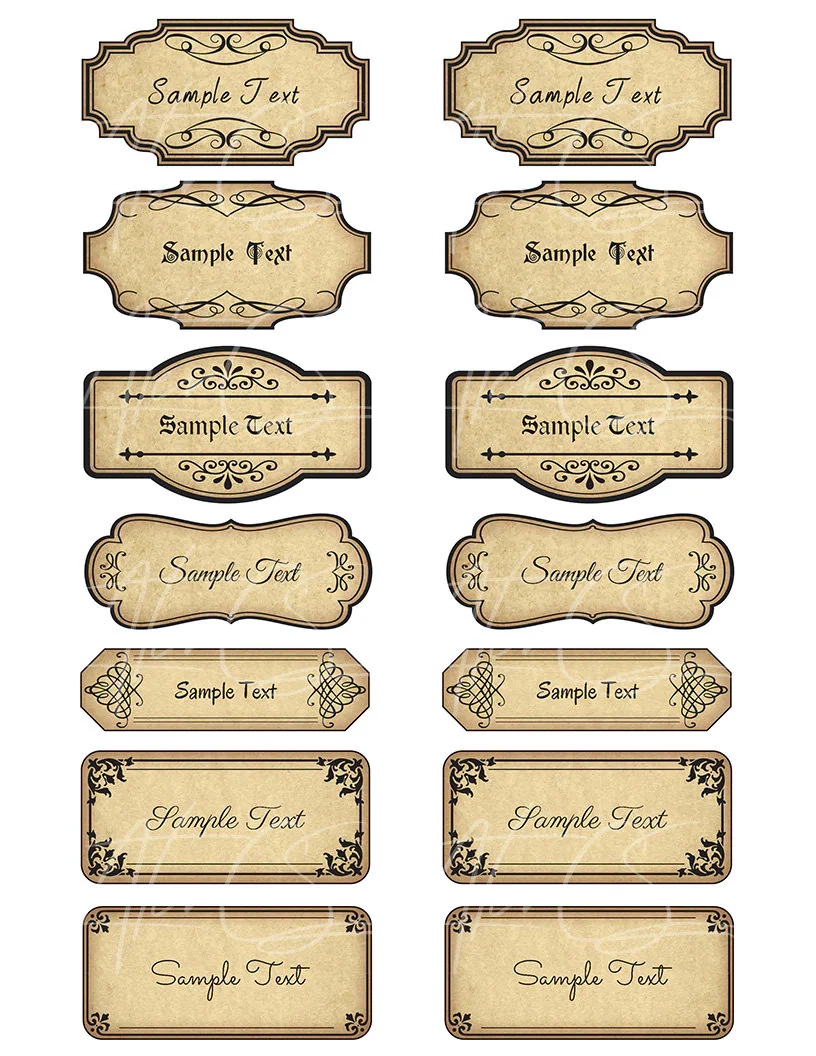 Free Printable Blank Apothecary Labels