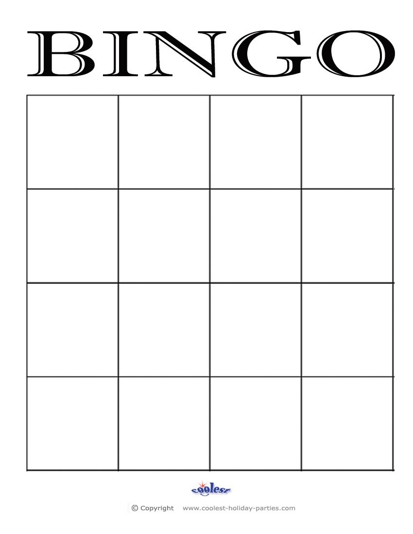 Printable Blank Bingo Boards