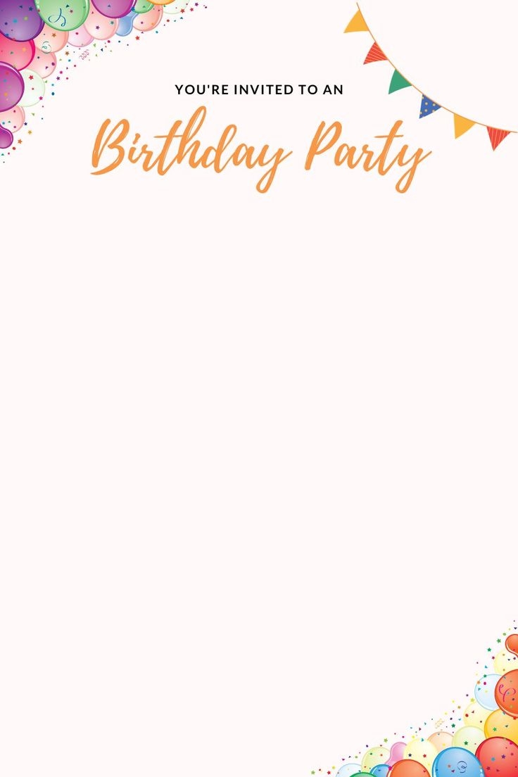 Blank Birthday Card Printable Template
