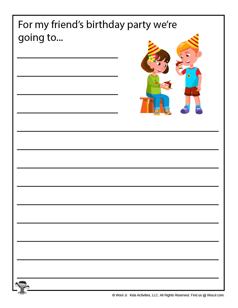 Elementary Story Starters Blank Printable