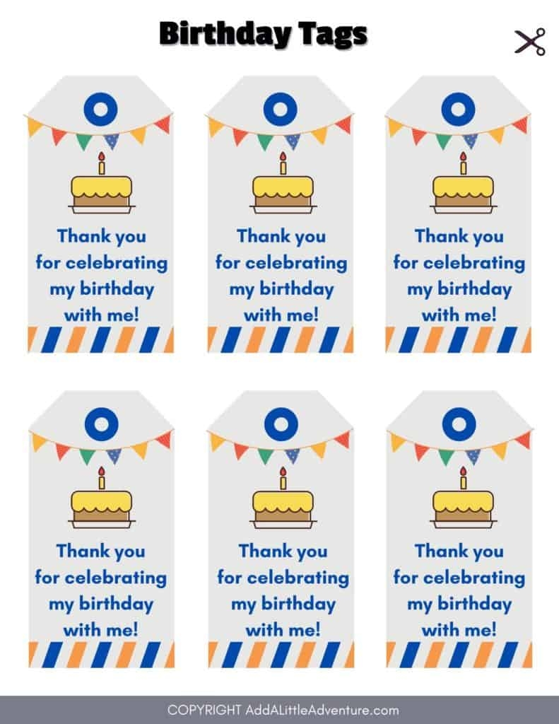 Blank Printable Birthday Tags
