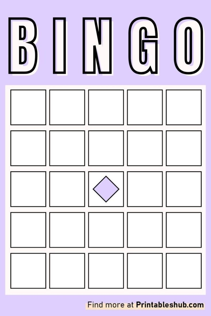 Printable Blank Bingo Cards 5x5