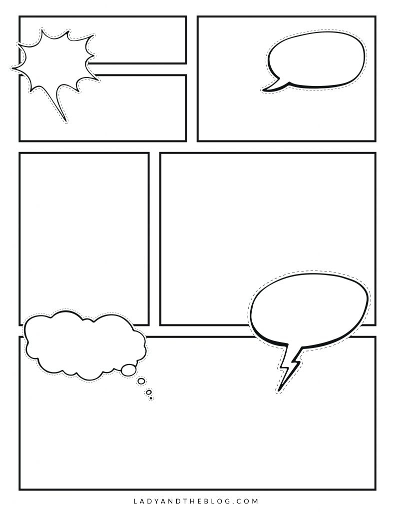 Comic Book Blank Pages Printable