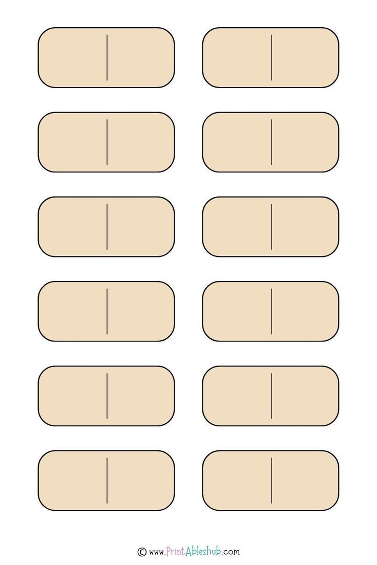 Blank Dominoes Printable