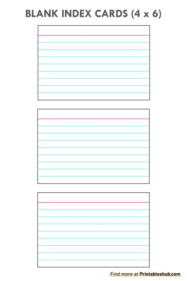 Printable Blank Note Cards