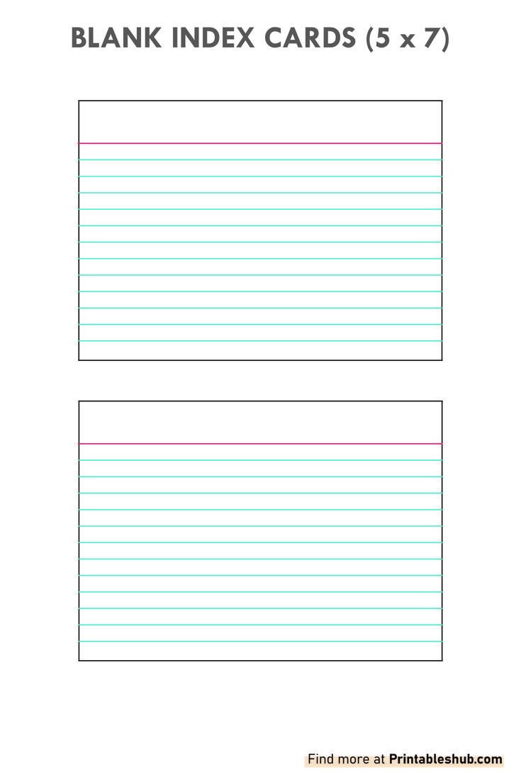 Blank Index Printable