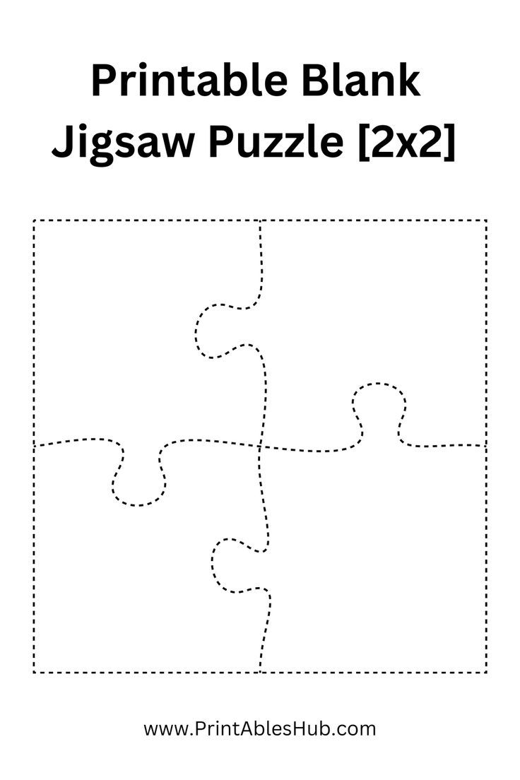 Printable Blank Jigsaw Puzzles For Kids PDF 