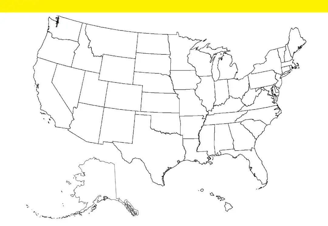 Printable Blank Map Of The US Perfect For Geography Lessons 