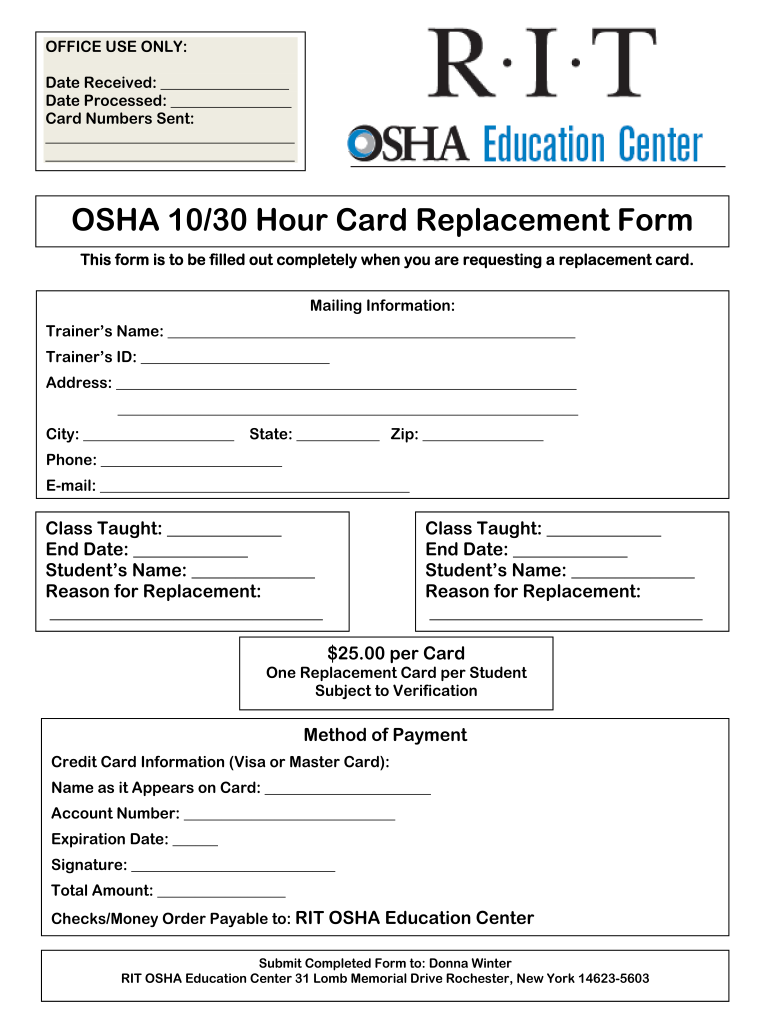 Printable Blank Osha 10 Card Fill Out amp Sign Online DocHub