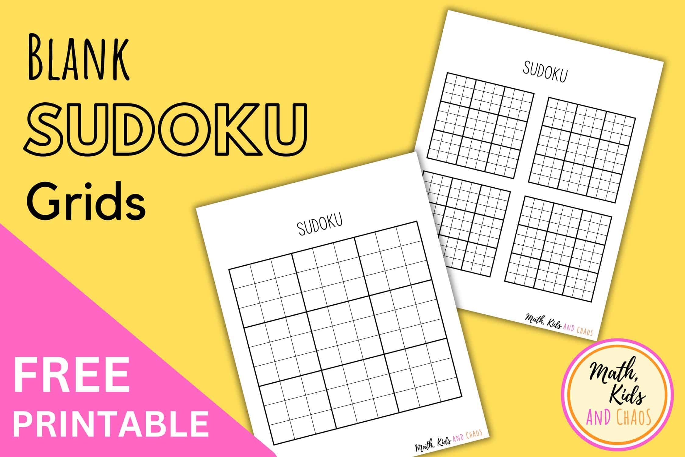 Printable Blank Sudoku