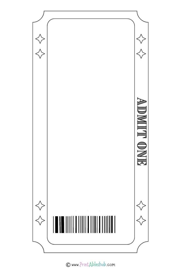 Printable Blank Ticket