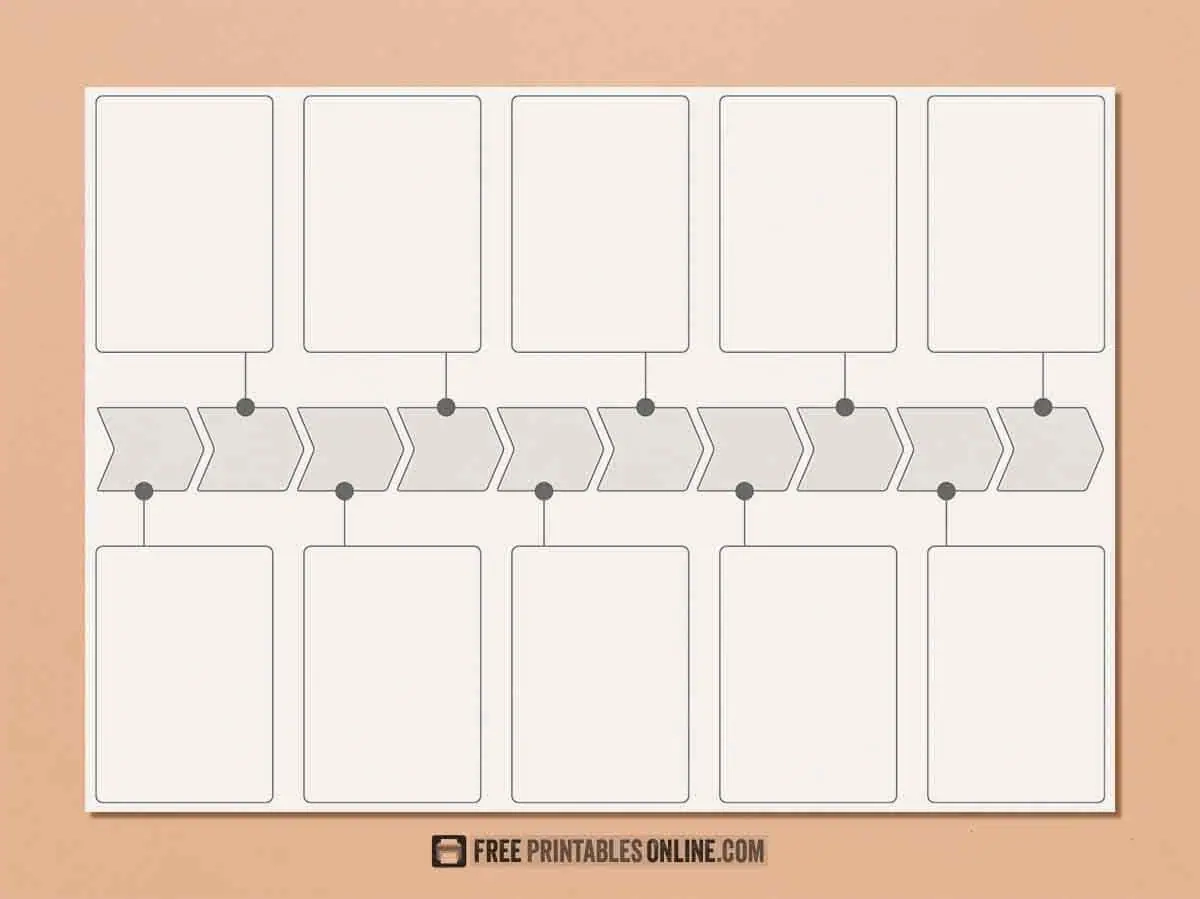 Printable 5 Box Timeline Blank