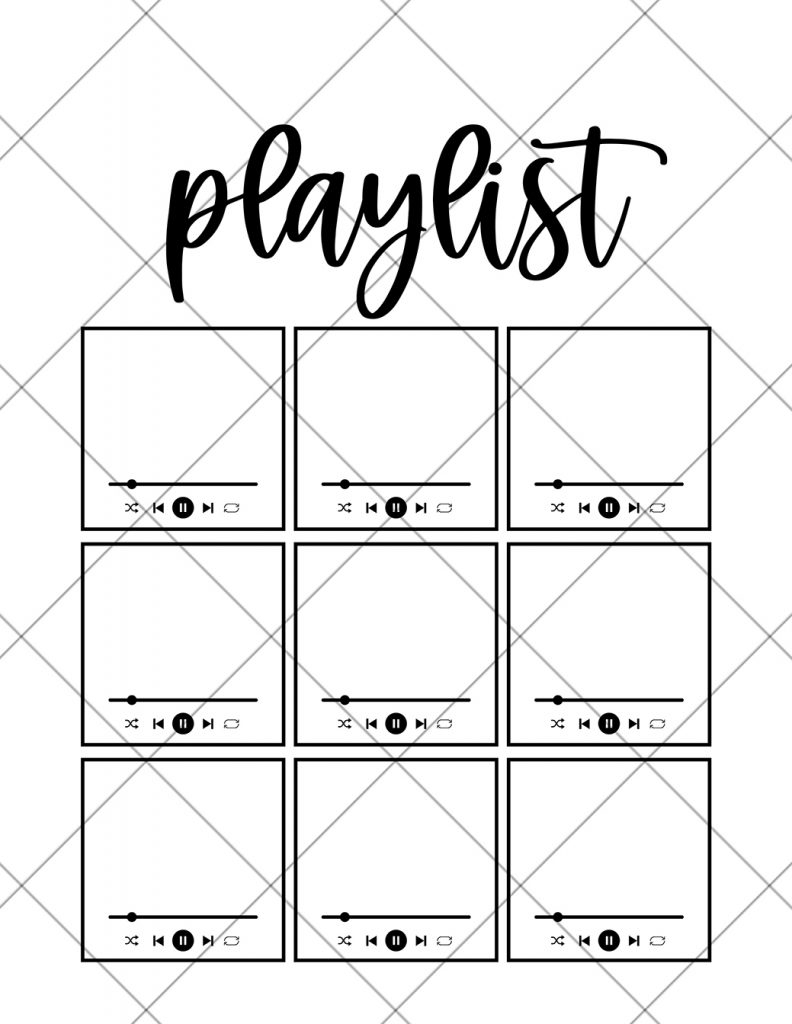 Song List Blank Printable
