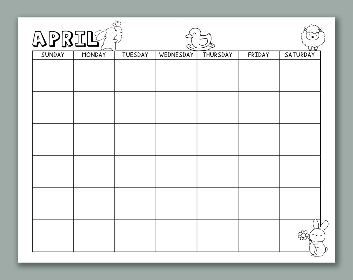 Printable Calendar For Kids 2026 2025 And Undated Versions Included