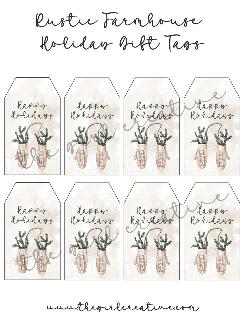 Blank Rustic Printable Tags