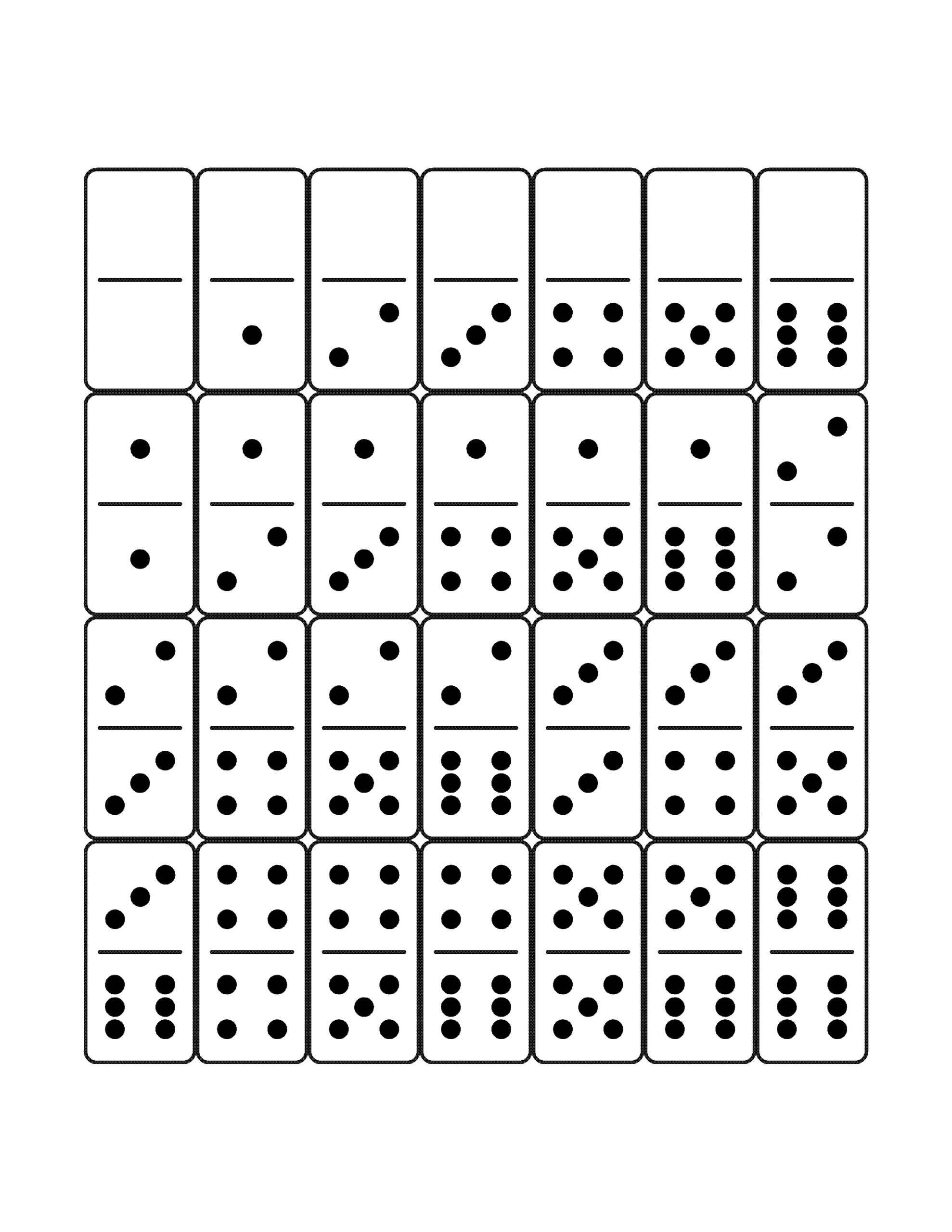 Free Large Blank Printable Dominoes