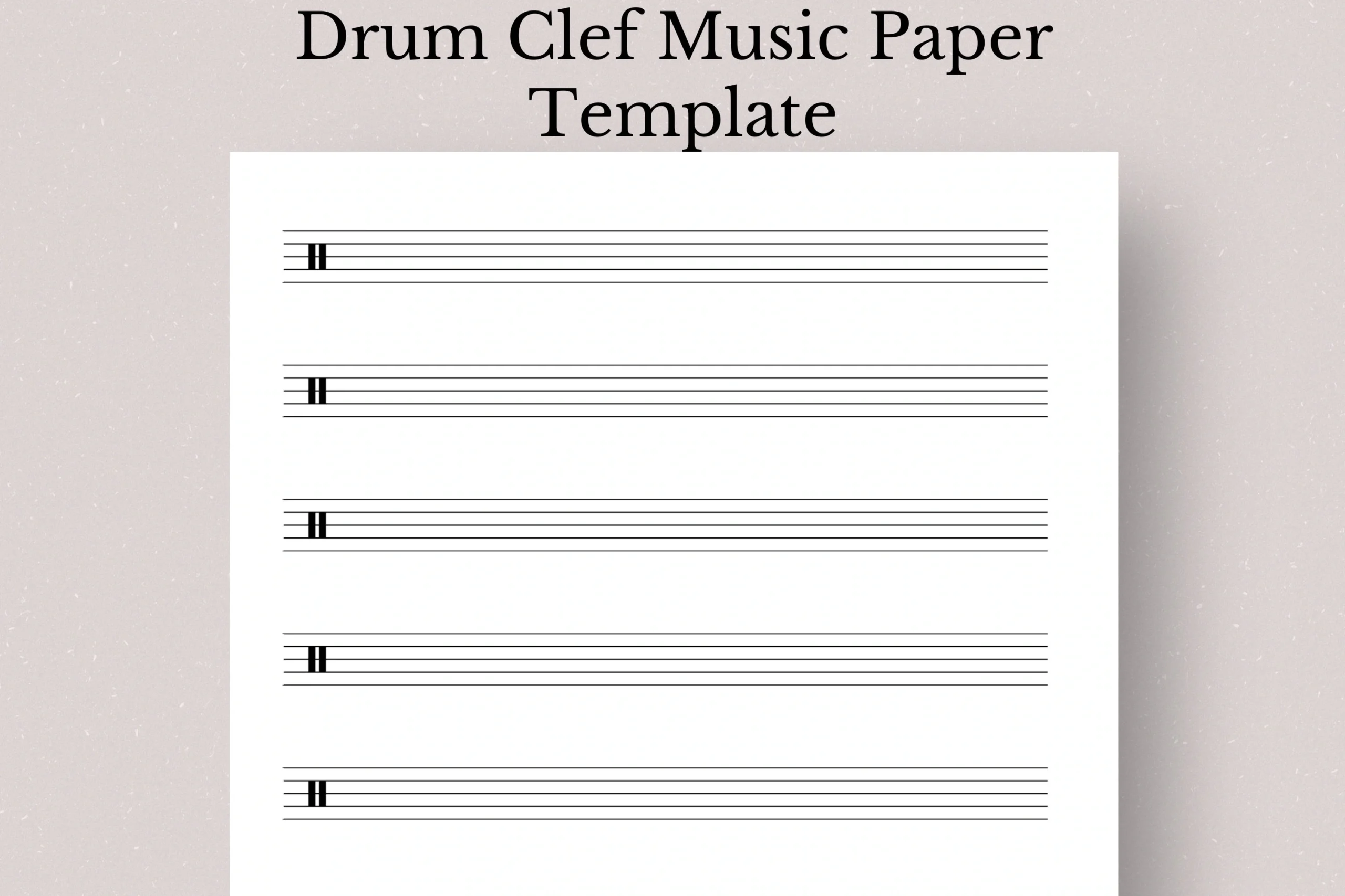 Printable Drum Clef Sheet Music Drum Clef Sheet Music Template 