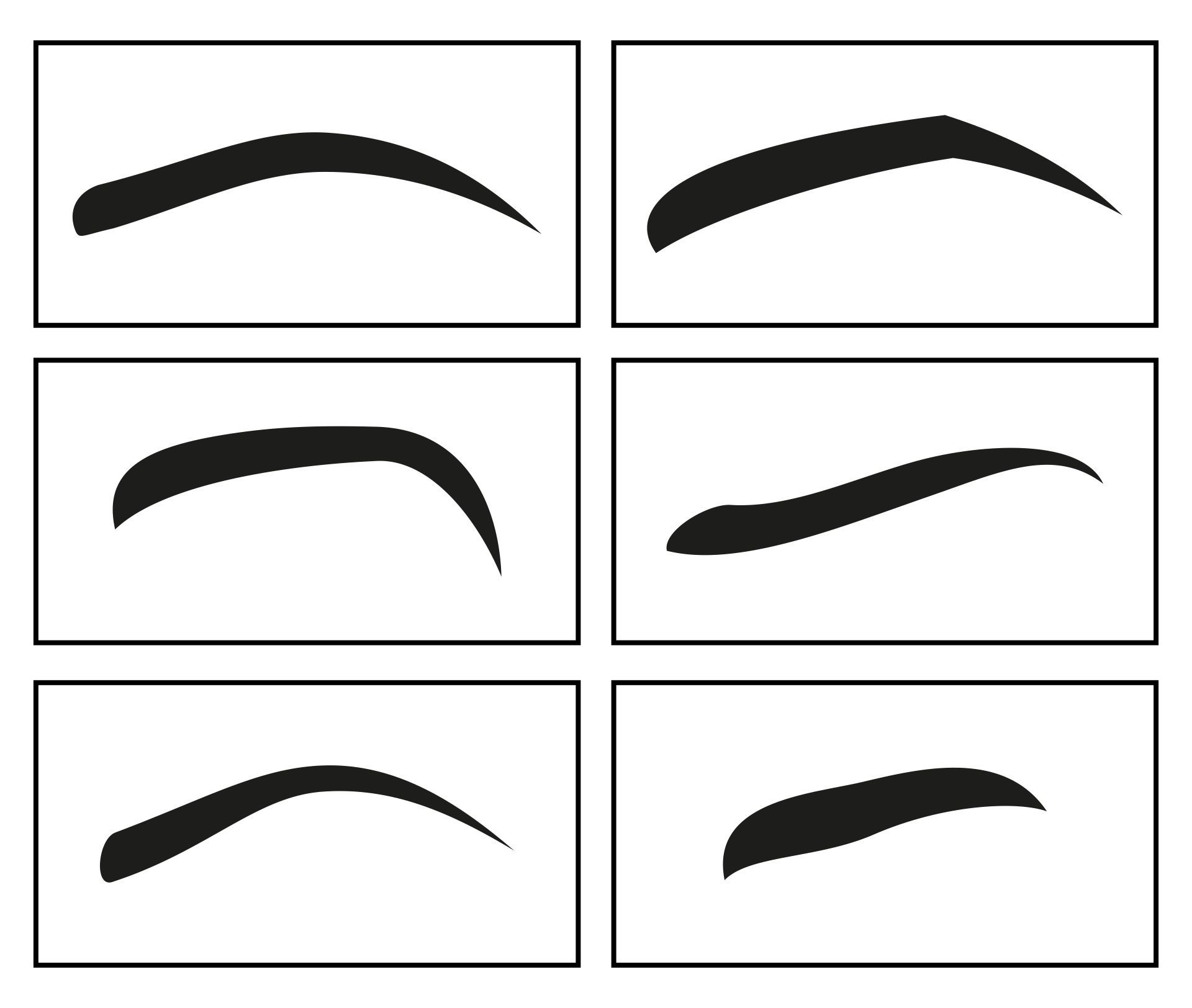 Printable Blank Eyebrow Stencils