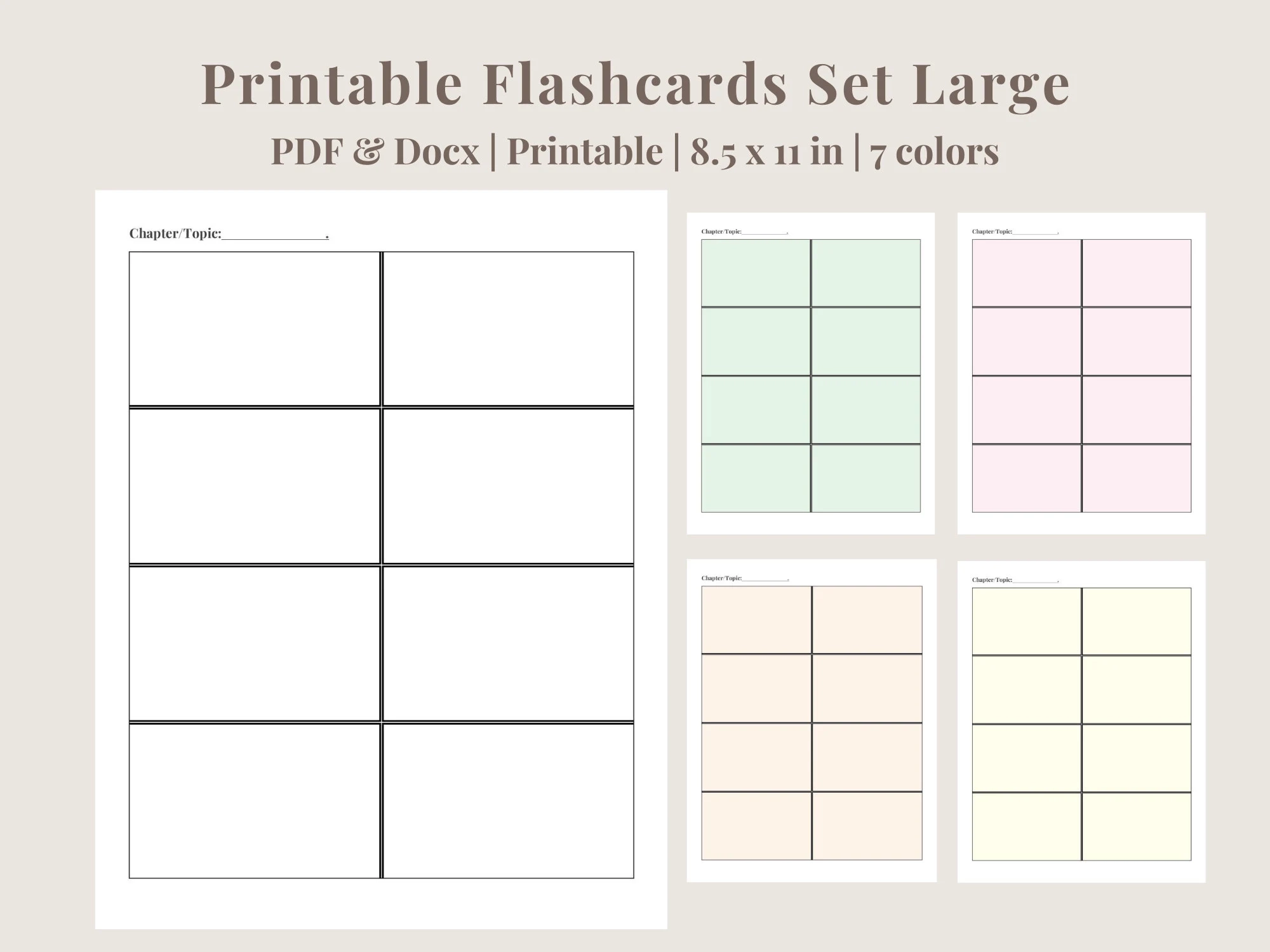 Blank Flashcards Printable