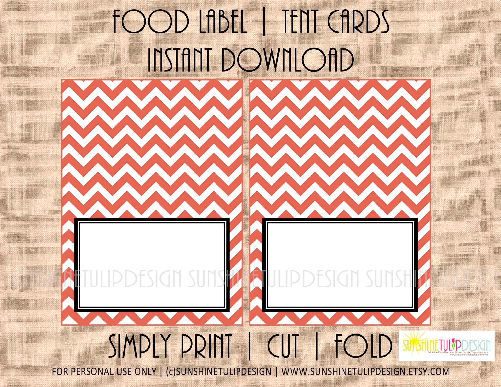 Printable Food Blank Paper Labels