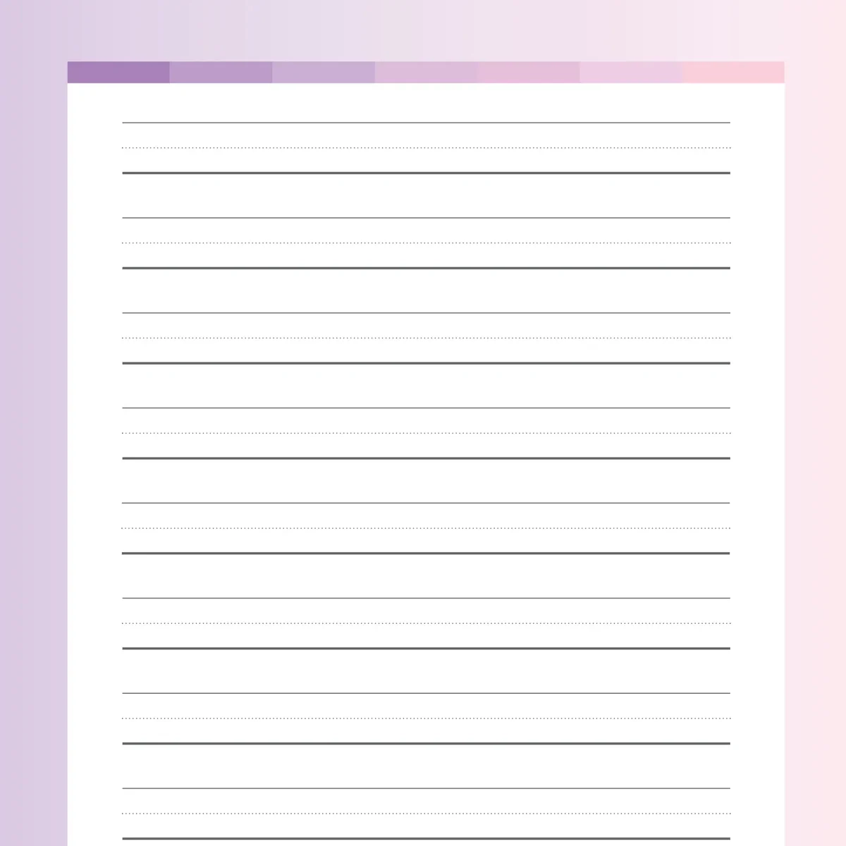 Printable Handwriting Practice Paper For Kids Instant Download PDF A4 And US Letter