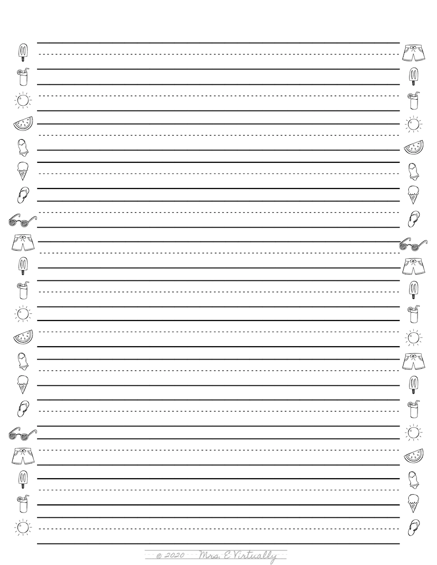 Printable Blank Primary Writing Paper