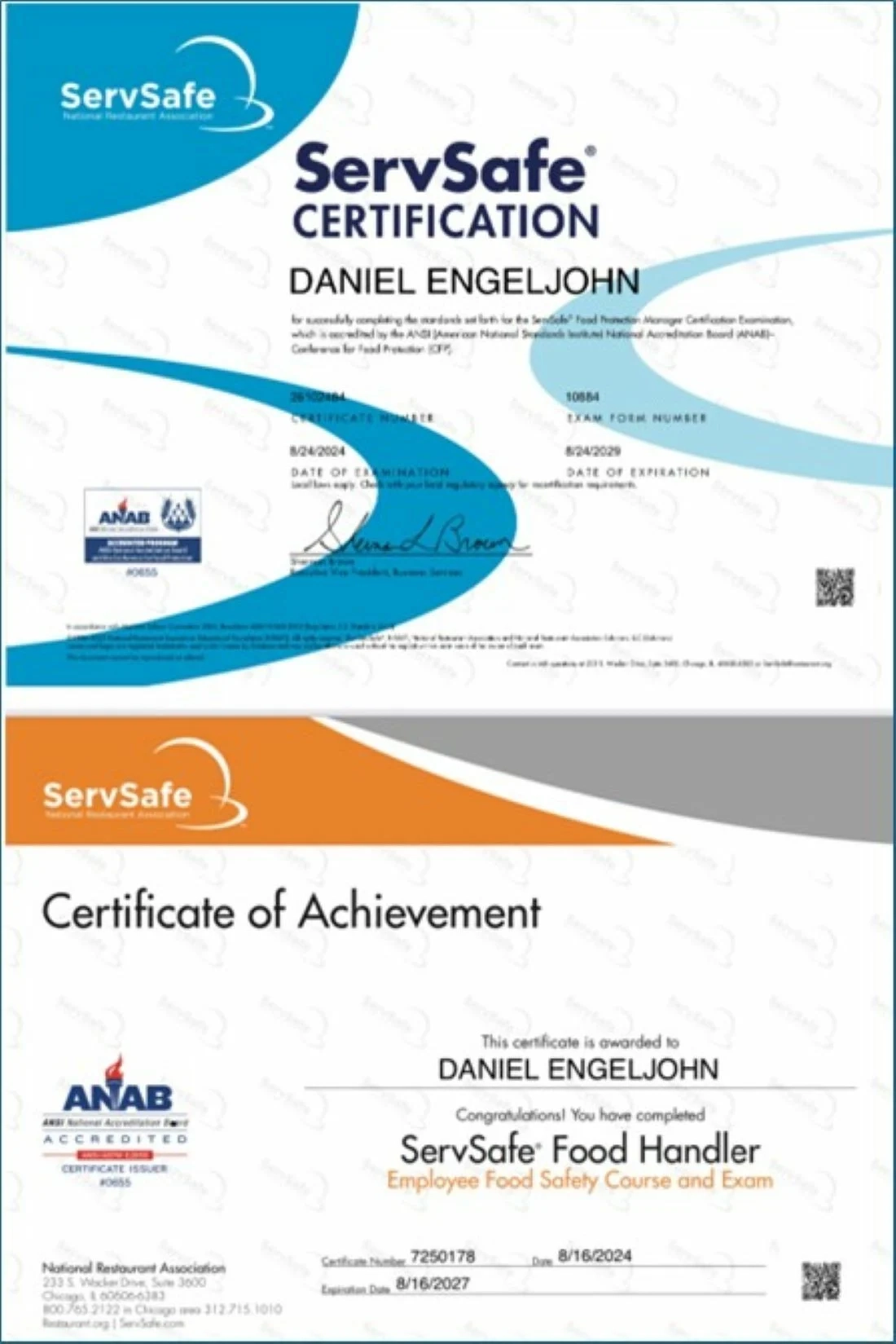 Printable Servsafe Certificate