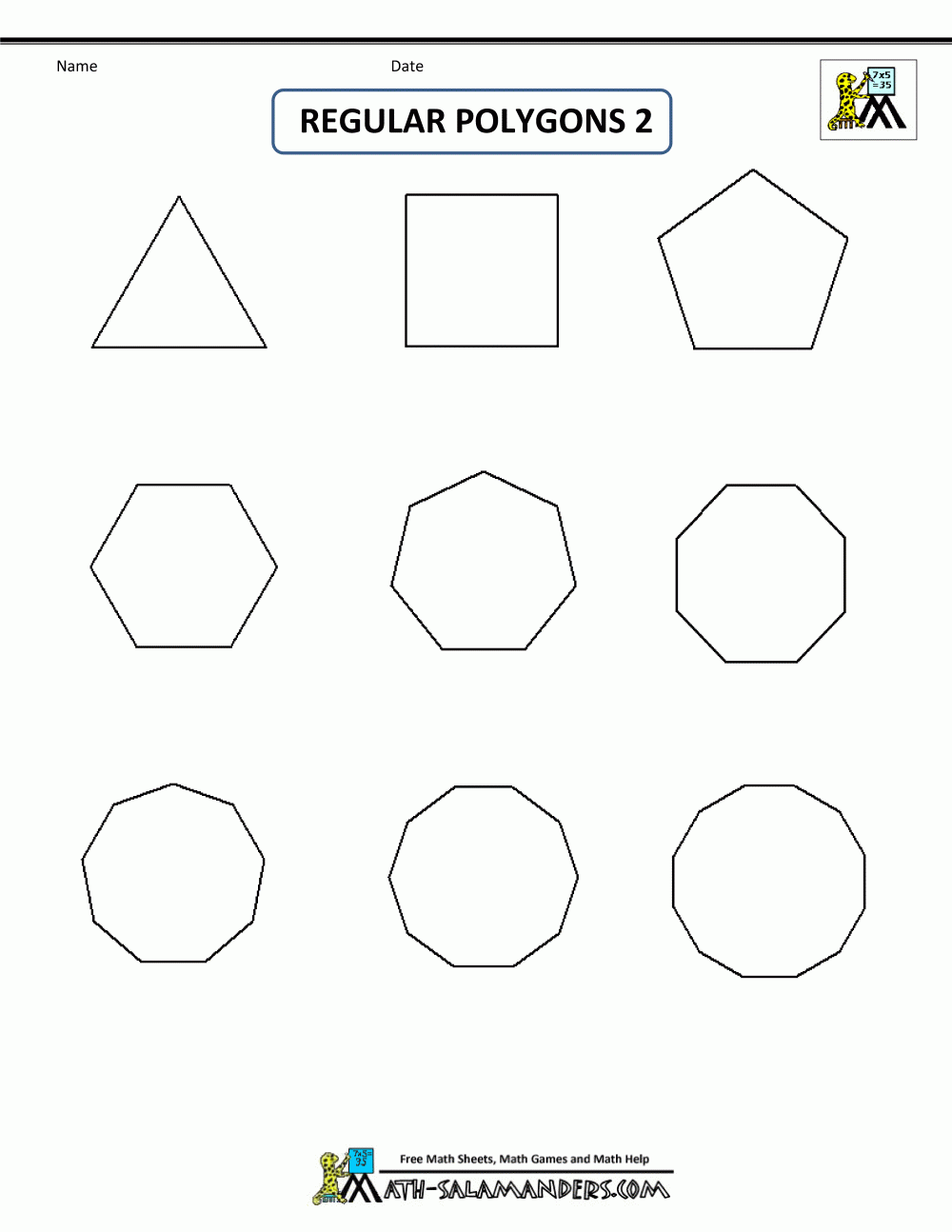 Printable Shapes 2D And 3D