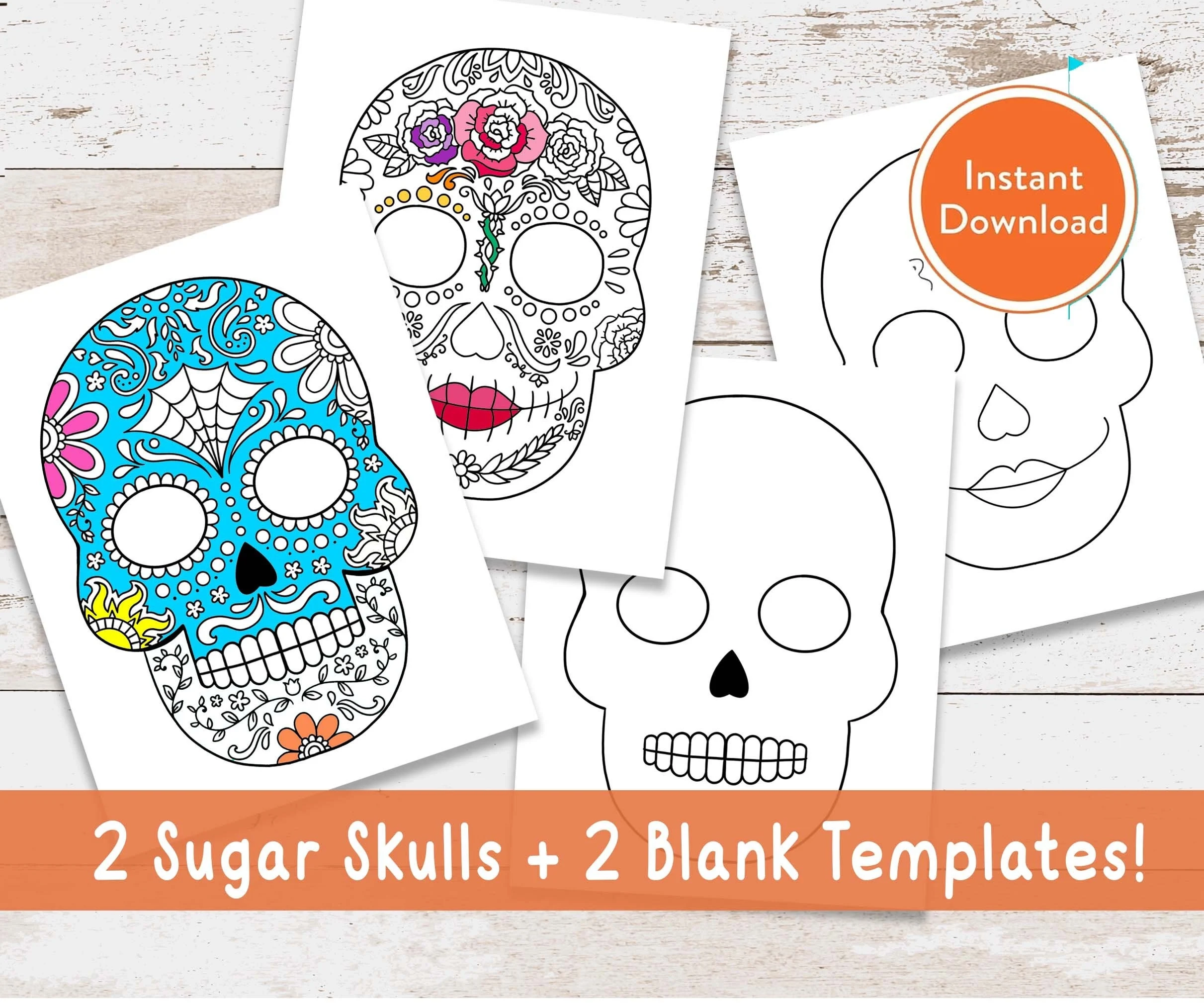 Blank Skull Mask Printable
