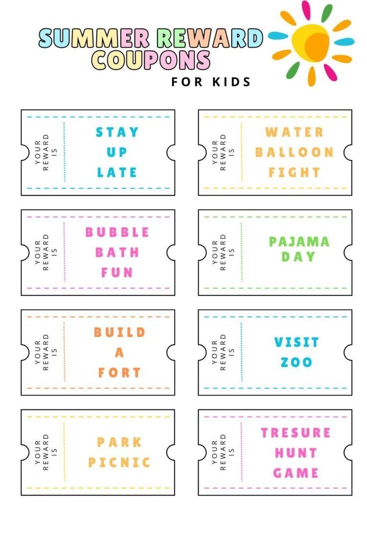 Free Printable Blank Reward Coupons