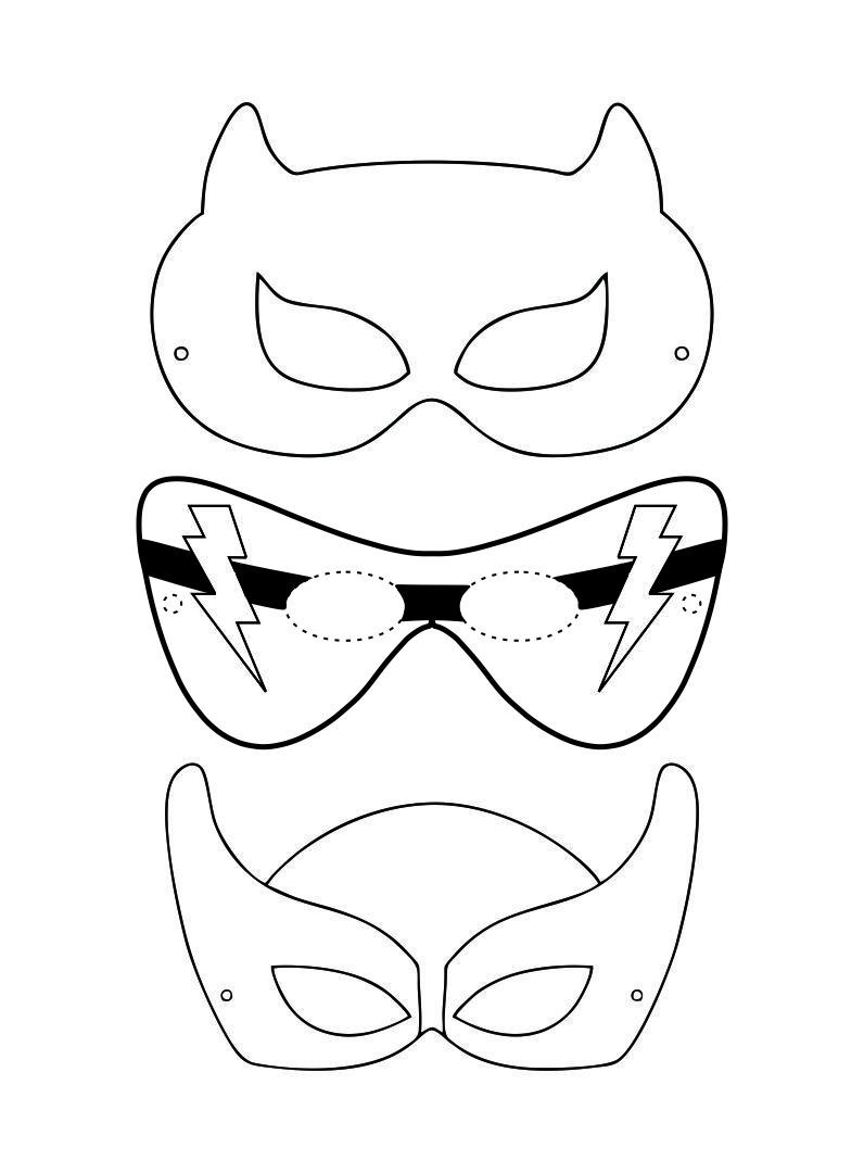 Blank Superhero Mask Printable