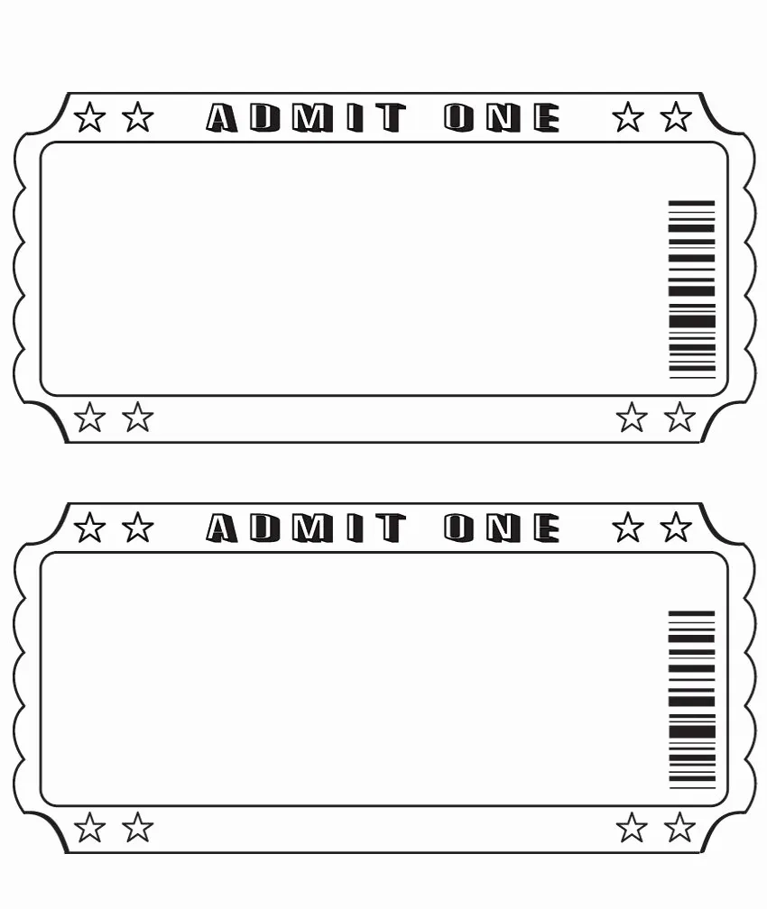 Printable Tickets For Raffle Printable Party Favors