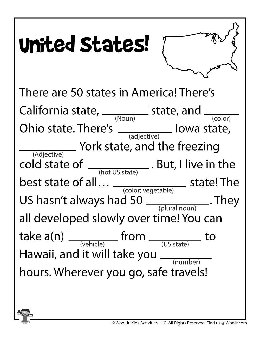Printable US History Fill In The Blank Stories Woo Jr Kids 
