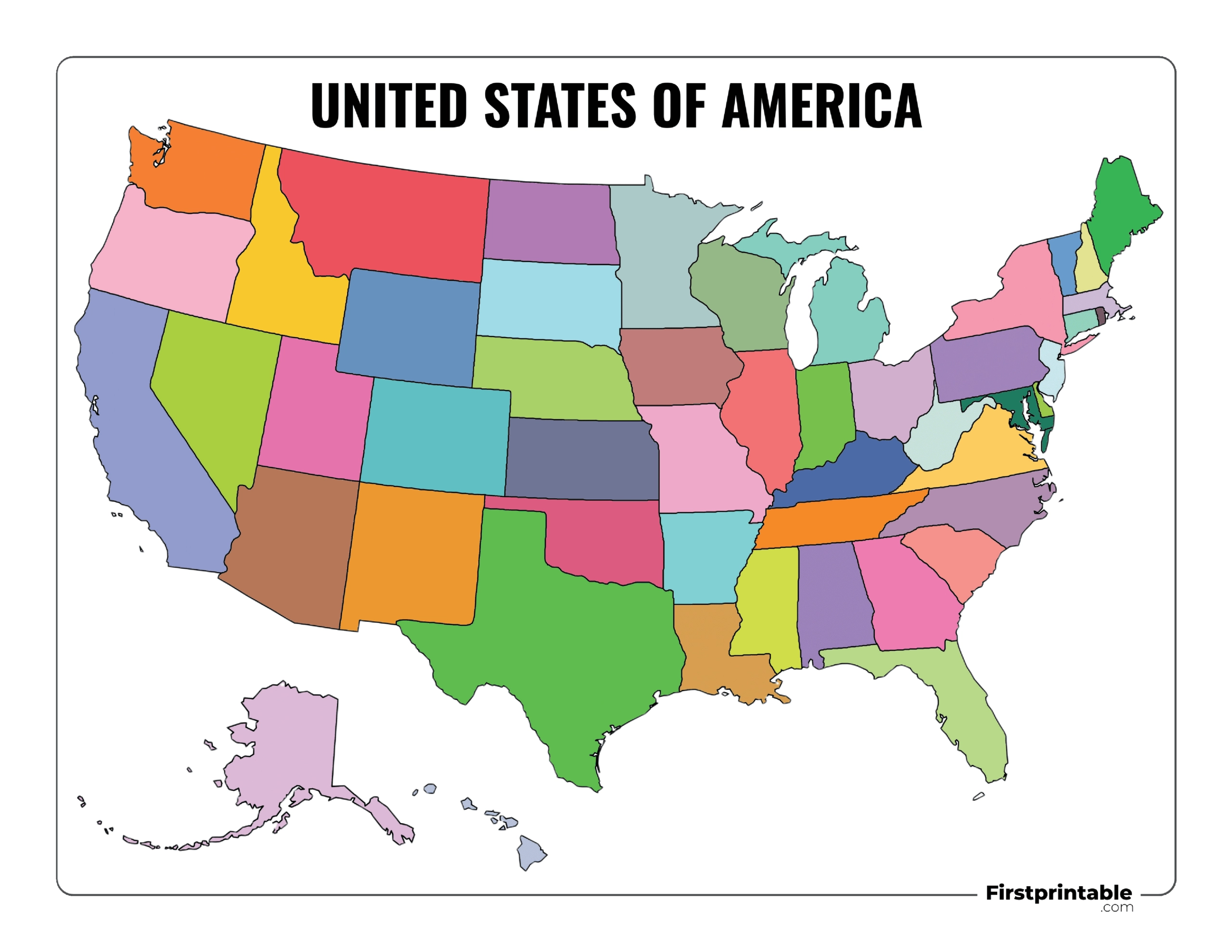 Printable US Maps Blank With State Names And Capitals