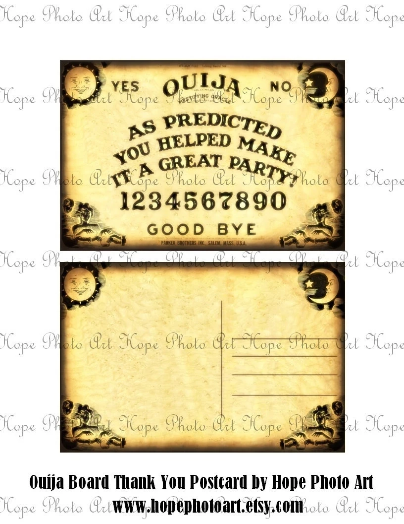 Printable Vintage Halloween Ouija Board Party Invitation W 
