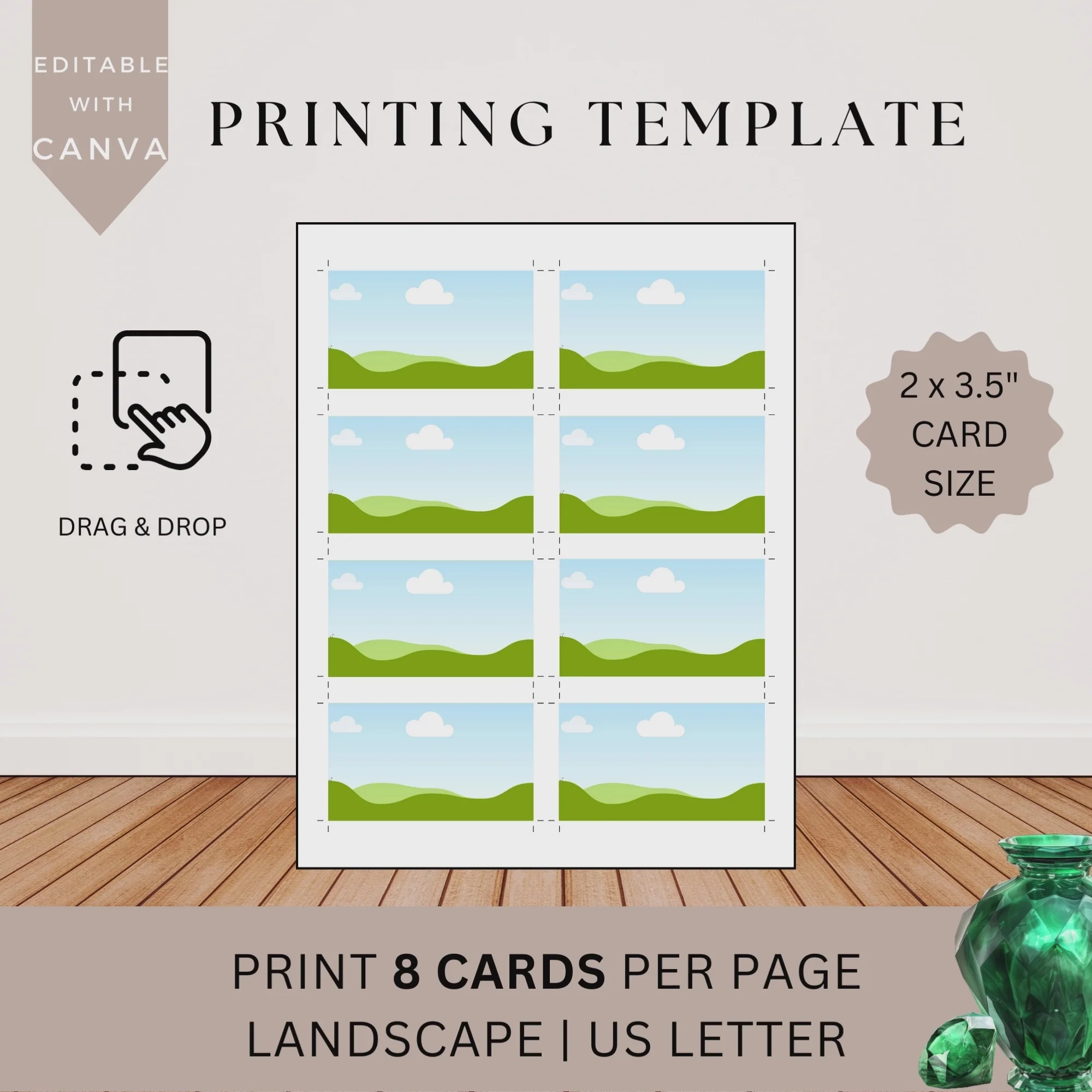Printing Template 2 X 3 5 Inch Landscape Print And Cut Canva Multi Page Template 2x3 5 Blank Card Layout Business Card Frame Manifestation