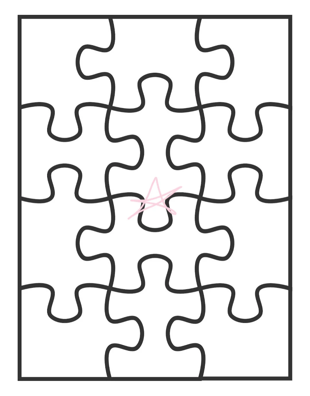 Puzzle Template Etsy UK
