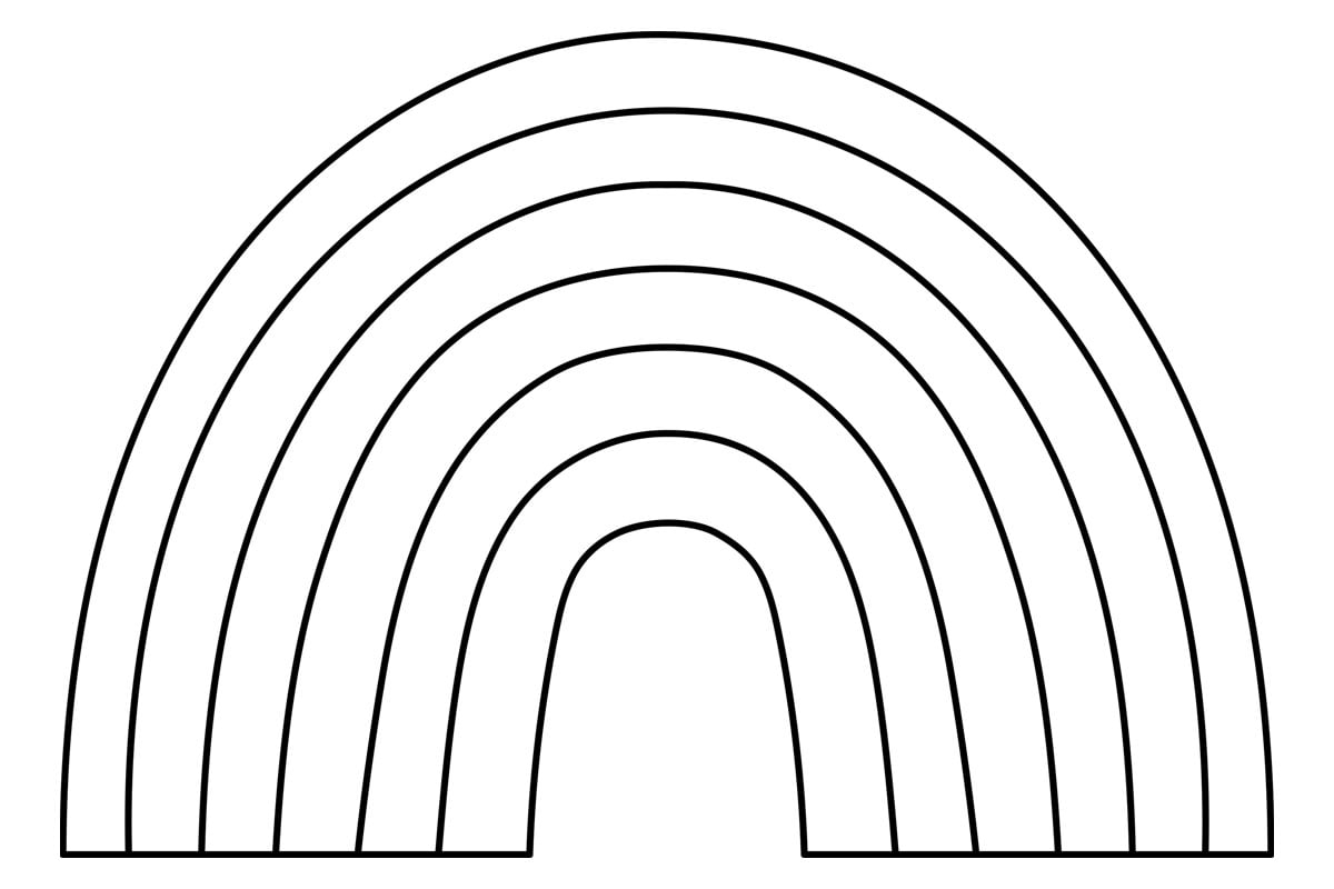 Blank Rainbow Template Printable