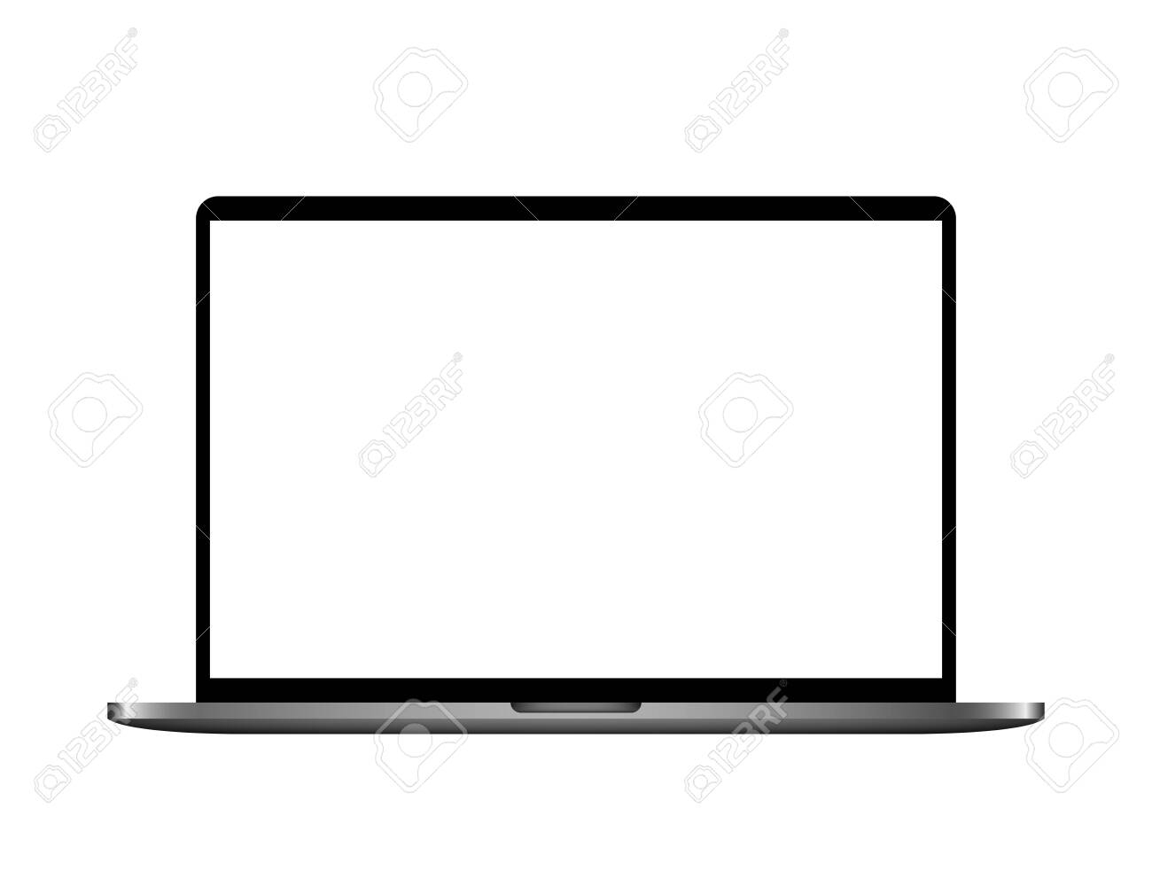 Realistische Desktop Computervorlage Modernes Ger t Isoliert Auf 