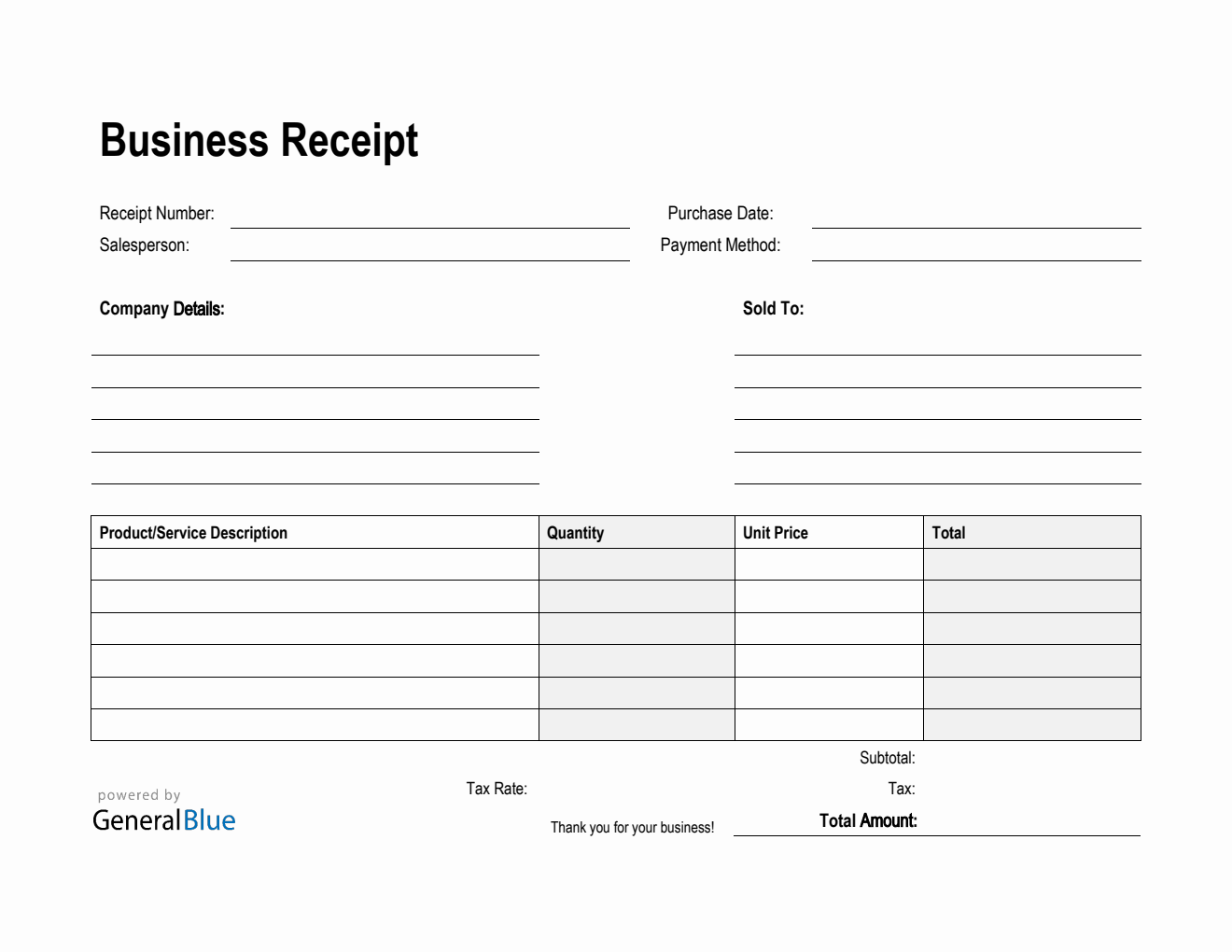 Receipt Templates